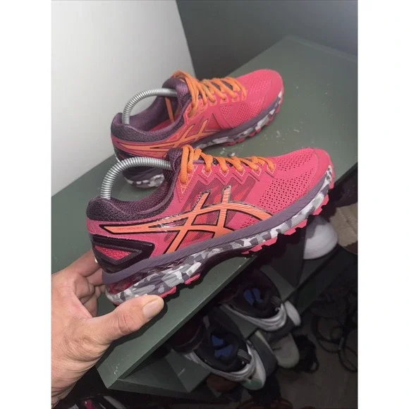Asics Women's GT-2000 4 Pink/ Orange T661N Size 9 - Picture 2 of 12